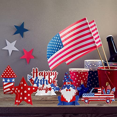 12 Pcs Independence Day Table Decor 4th of July Table Centerpieces American gallery