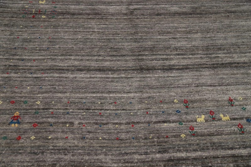 New Moden Luxury Hand Loom Viscose Silk Rug Color Greys & Charcoal Design Carpet gallery