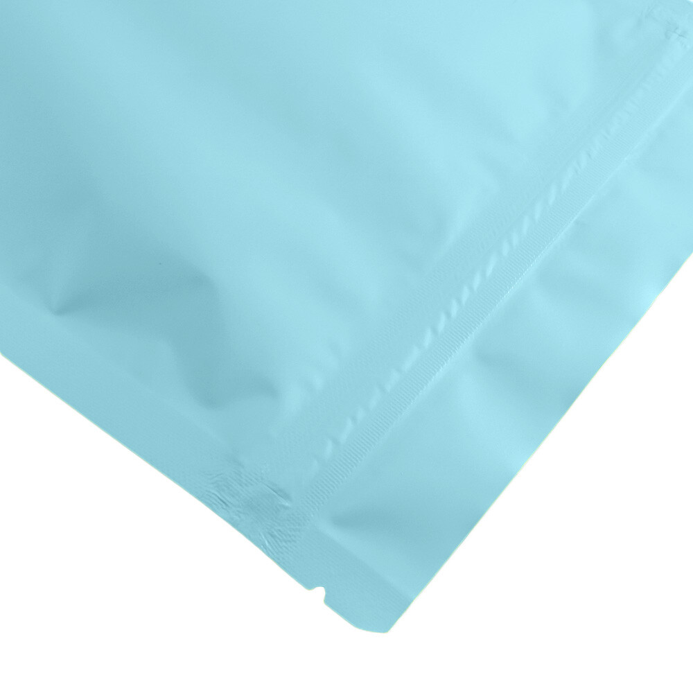 Double Sided Matte Blue Resealable Zip Seal Stand Up Food Storage Bags Pouch gallery