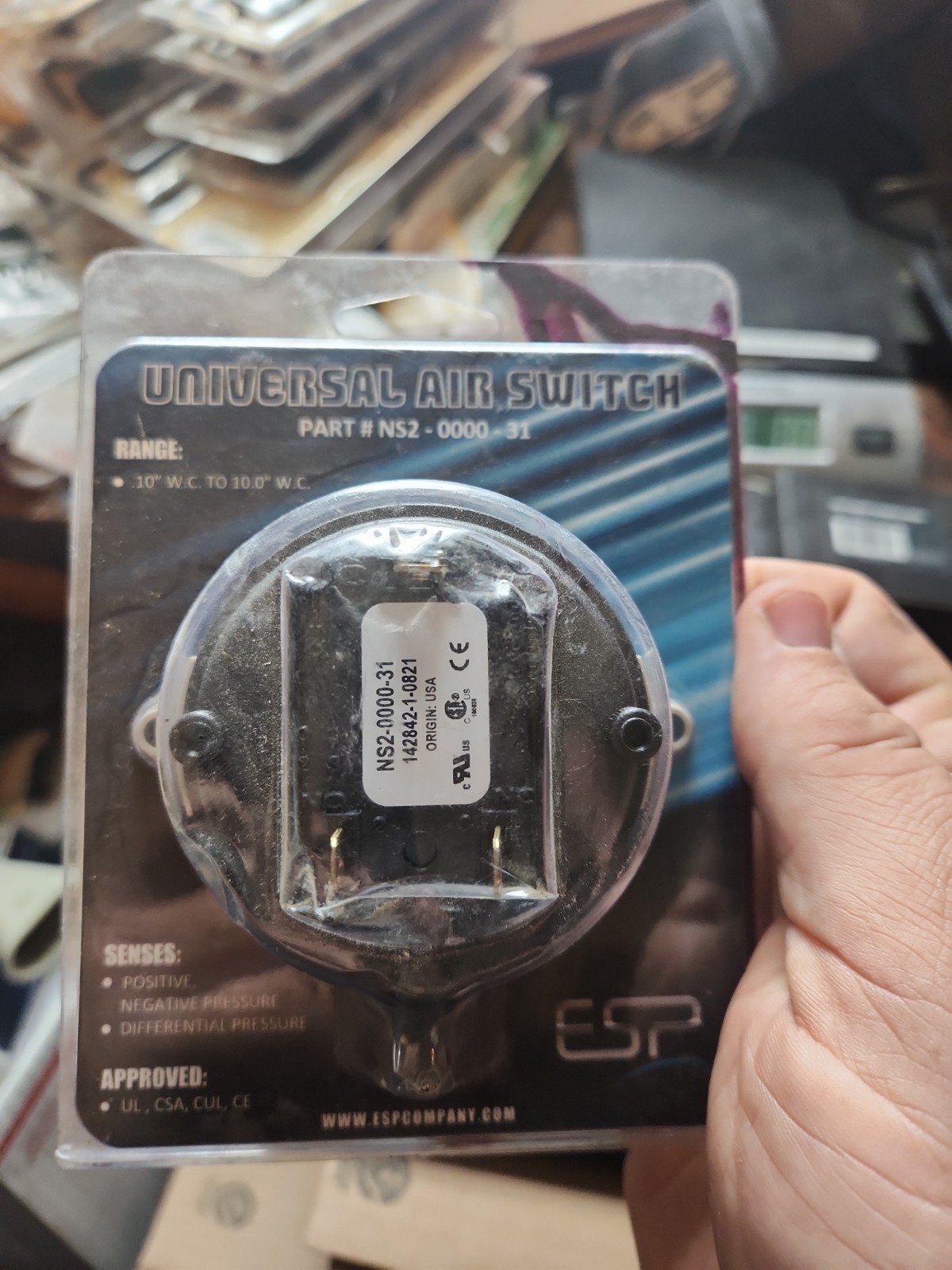ESP AIR PRESSURE SWITCH NS2-0000-31 NOS gallery
