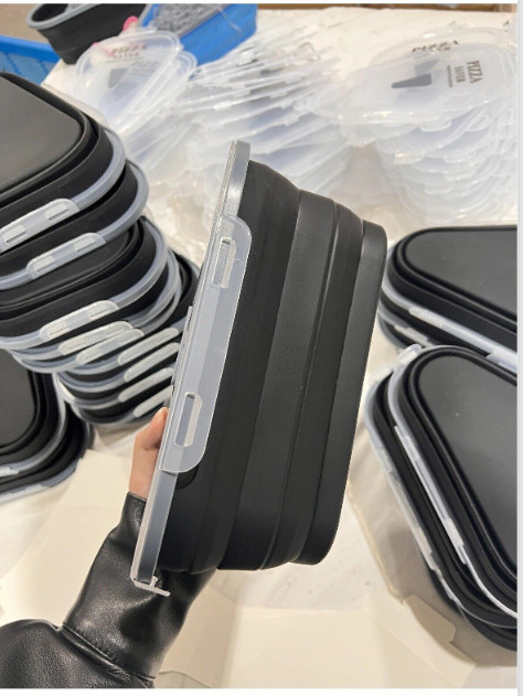 Pizza Storage Container Box Foldable Triangular Reusable Pack Container Multiuse gallery