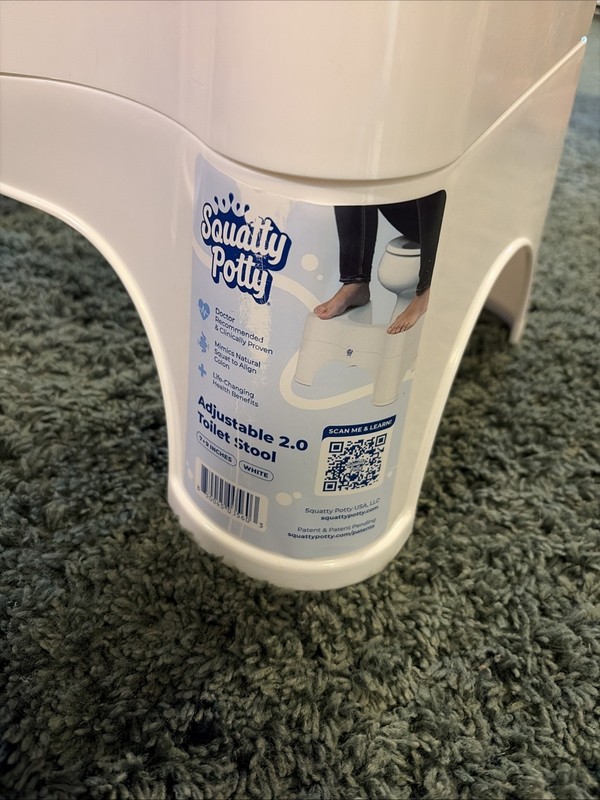 White Mint Squatty-Potty Adjustable 2.0 Bathroom Stool 7+9 Inches gallery