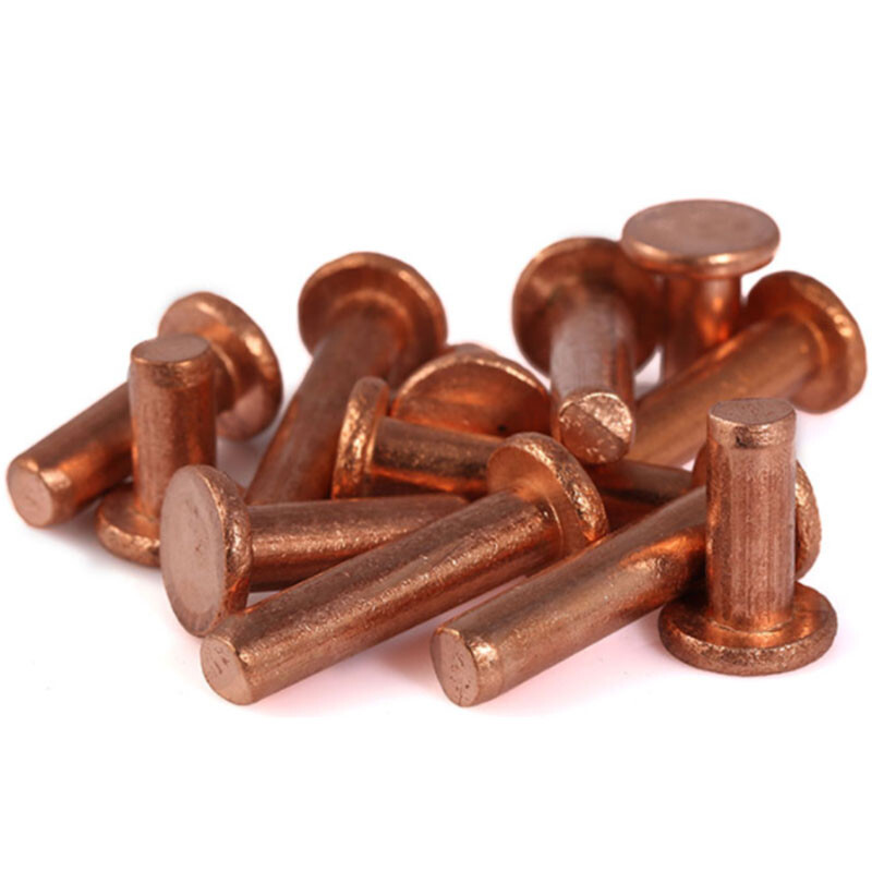 M5 5mm Countersunk Flat Head Solid Copper Rivet Nut Insert nuts gallery