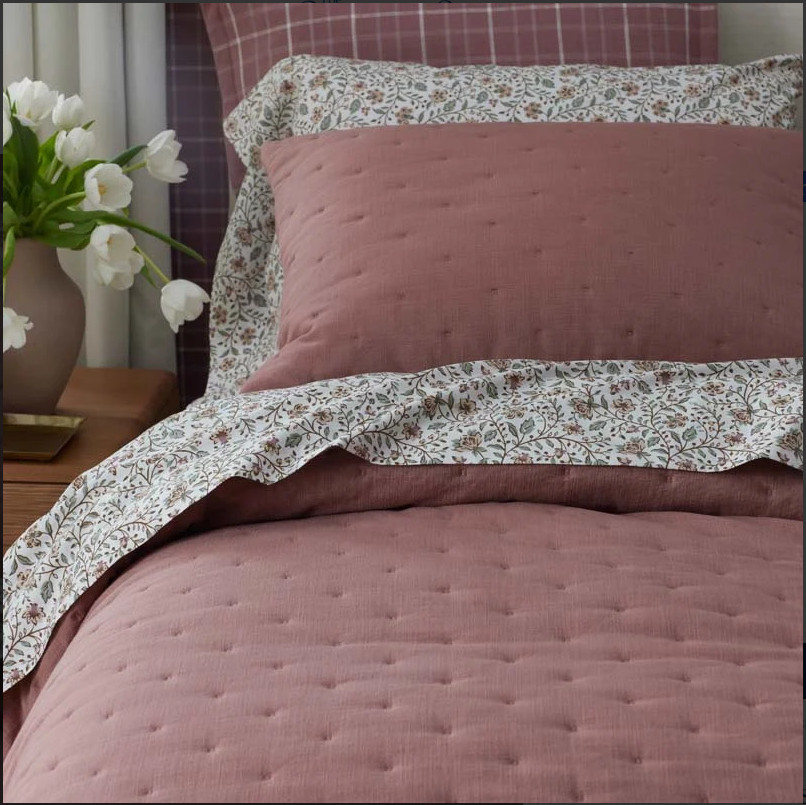 Garden Patch Floral Garment Washed Cotton Percale Bed Sheet Set - Multi, Twin gallery