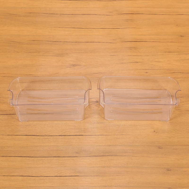 Clear Refrigerator Door Bin Shelf For Frigidaire Kenmore New 2pcs #240324502 gallery