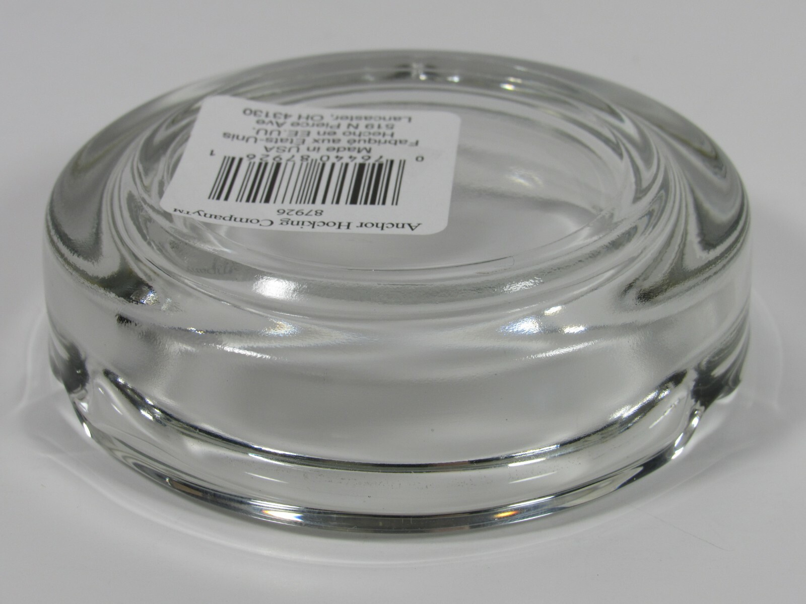 Ashtray Classic 4 Inch Clear Glass Round by Anchor Hocking Made in the USA gallery