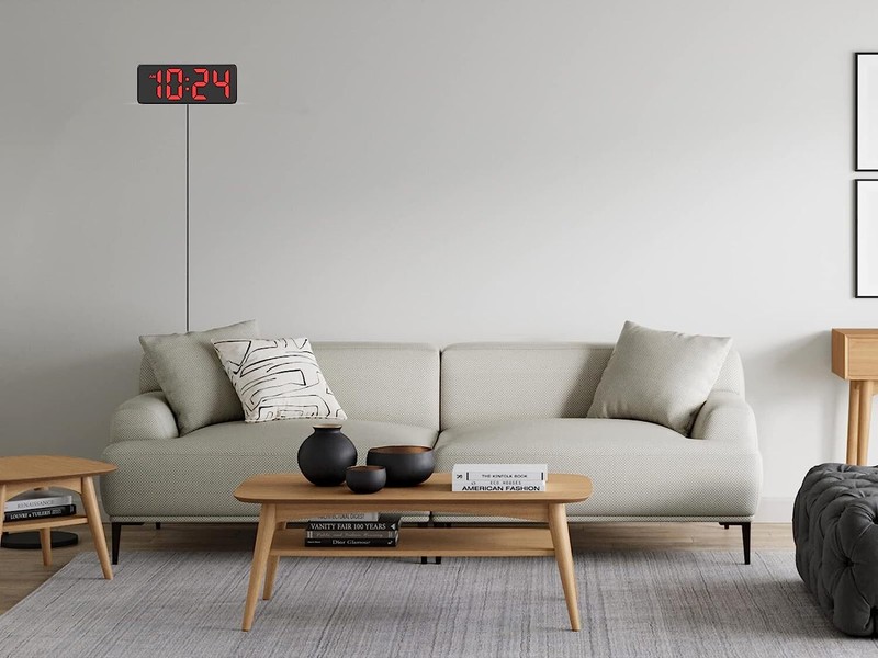 LED Digital Wall Clock with Large Display & Big Digits w/ Auto-Dimming Feature gallery