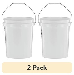 2 pack United Solutions 5 Gallon Round Utility Bucket, Comfort Handle, 1 Each