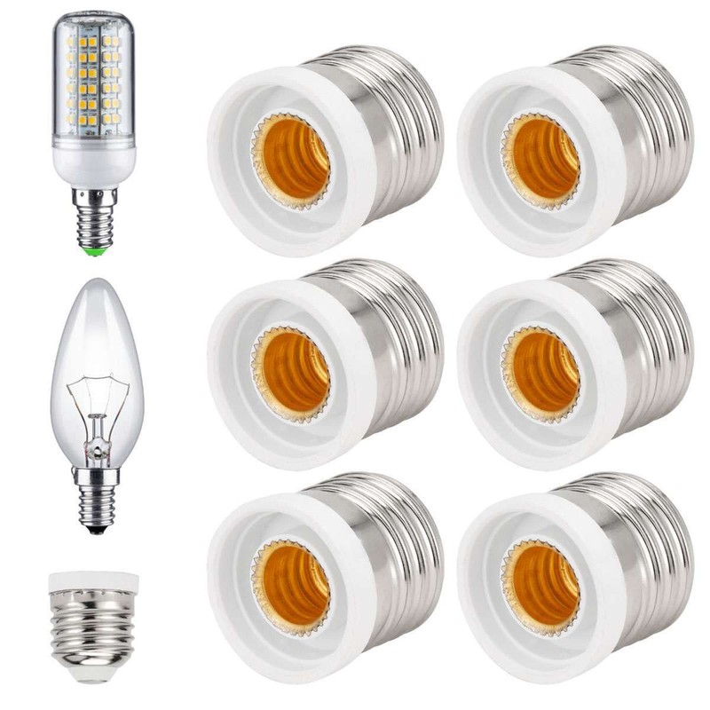 Light Bulb Socket Adapter Medium Base E26 to E12 Candelabra Screw Reducer gallery