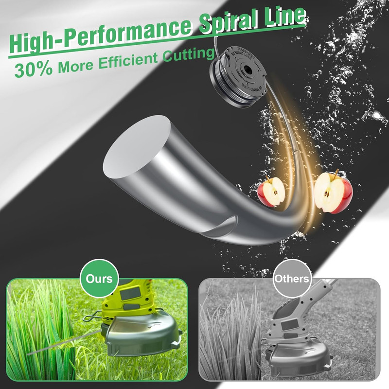 7 Pcs Dual Line String Trimmers Spools Compatible with Greenworks Model 2101602, gallery