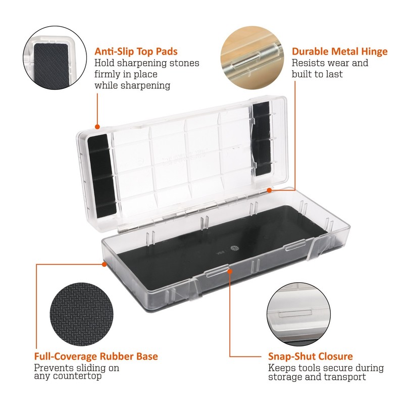 SHARPAL 160H 2PCS Sharpening Stone Holder & Storage Case with Non-Slip Base gallery