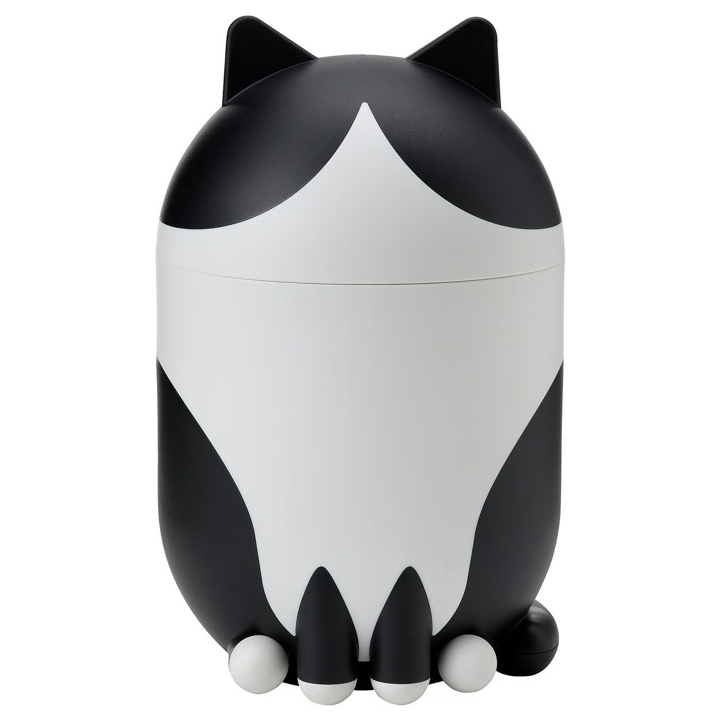 NEW IKEA GREJSIMOJS Cat Shaped Storage Box - Black / White (506.031.78) gallery