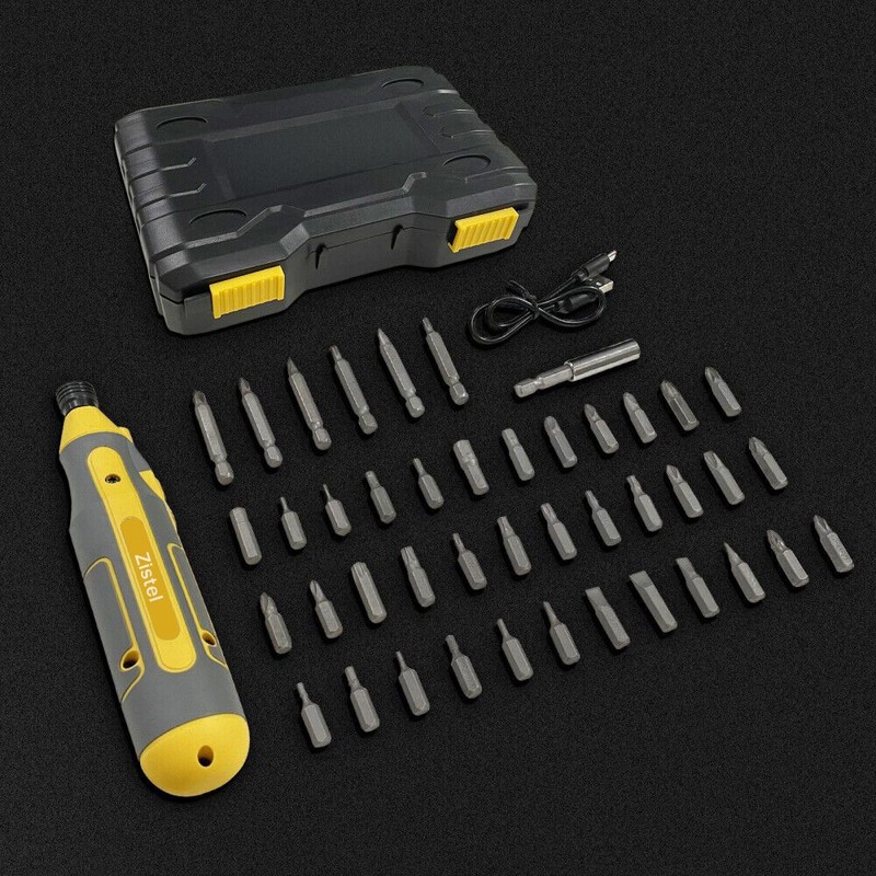 45IN1 Cordless Electric Screwdriver Rechargeable Drill Driver Power Tool Bit Set gallery