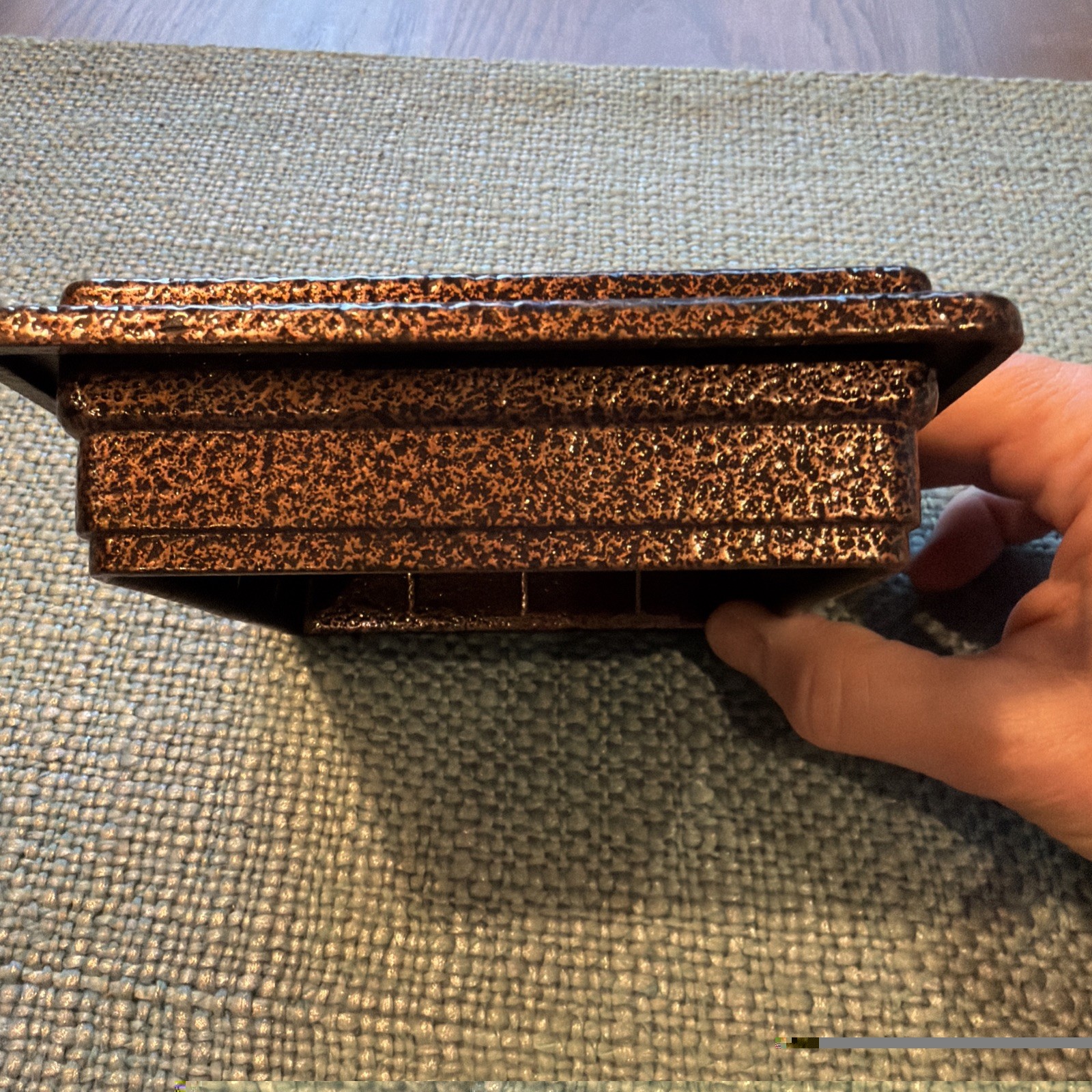 Vinyl Deck Post Cap Cover, Antique Copper Finish, For 4”x4” Post, New No Box gallery