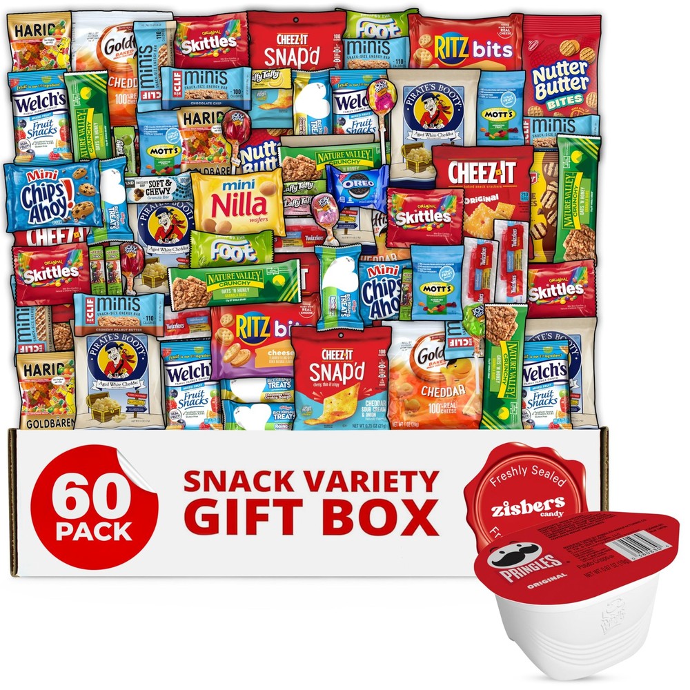 Snack Box Care Package Gift Box - Large Variety Snack, Candy Treats for Coll...