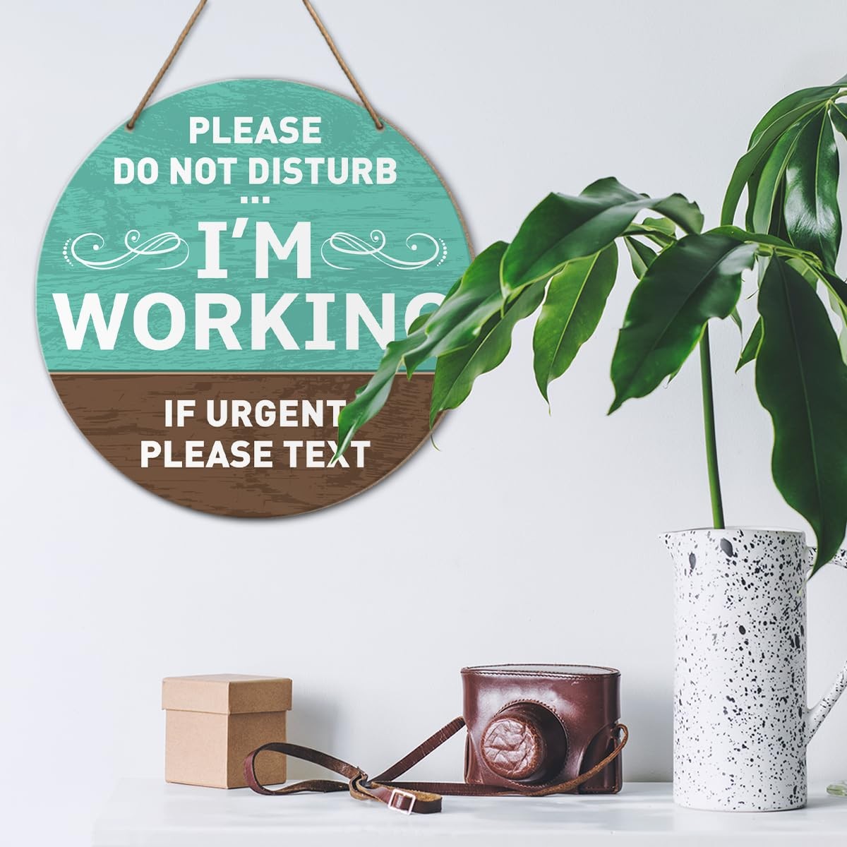 I Am Working Sign, Do Not Disturb Sign, Do Not Disturb Door Sign for Home Off... gallery