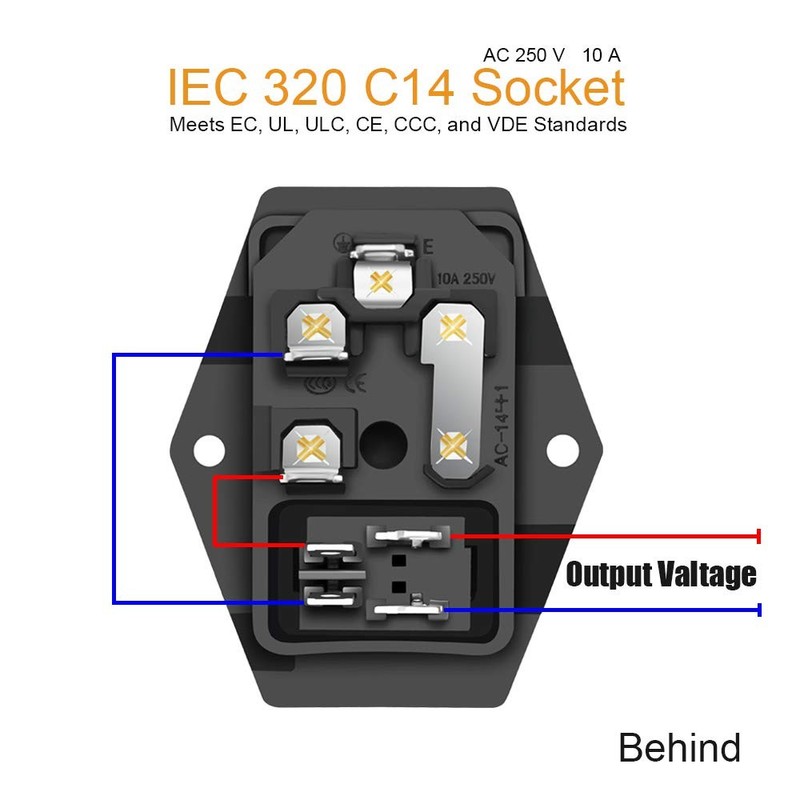 3Pcs AC-14-F16A Switch Power Socket 10A Fuse Three in One Switch Power Socket gallery