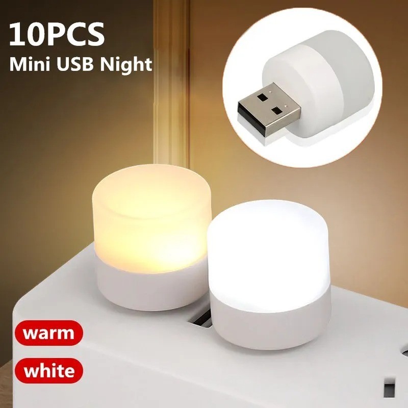 Mini USB LED Night Light Warm White Eye Protection Lamp for Laptop Power gallery