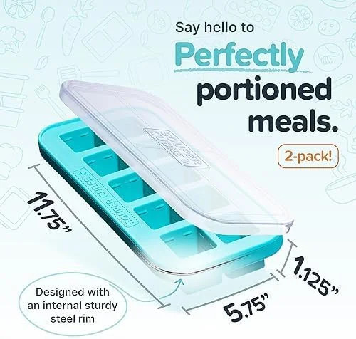 Souper Cubes 2 Tbsp. Silicone Freezer Molds - Perfect for Storing Garlic, Herbs, gallery