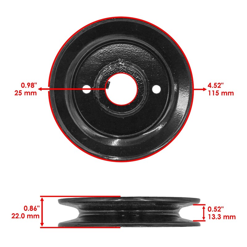 48" Deck Spindle with Pulley For Gravely ZT1540 ZT1640 ZT1740 ZT1840 51510000 gallery
