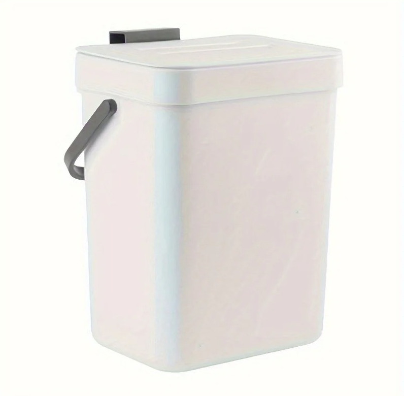 1pc Space-Saving Quiet-Close Trash Can – 3L/5L Eco-Friendly Sealed Bin - NEW gallery