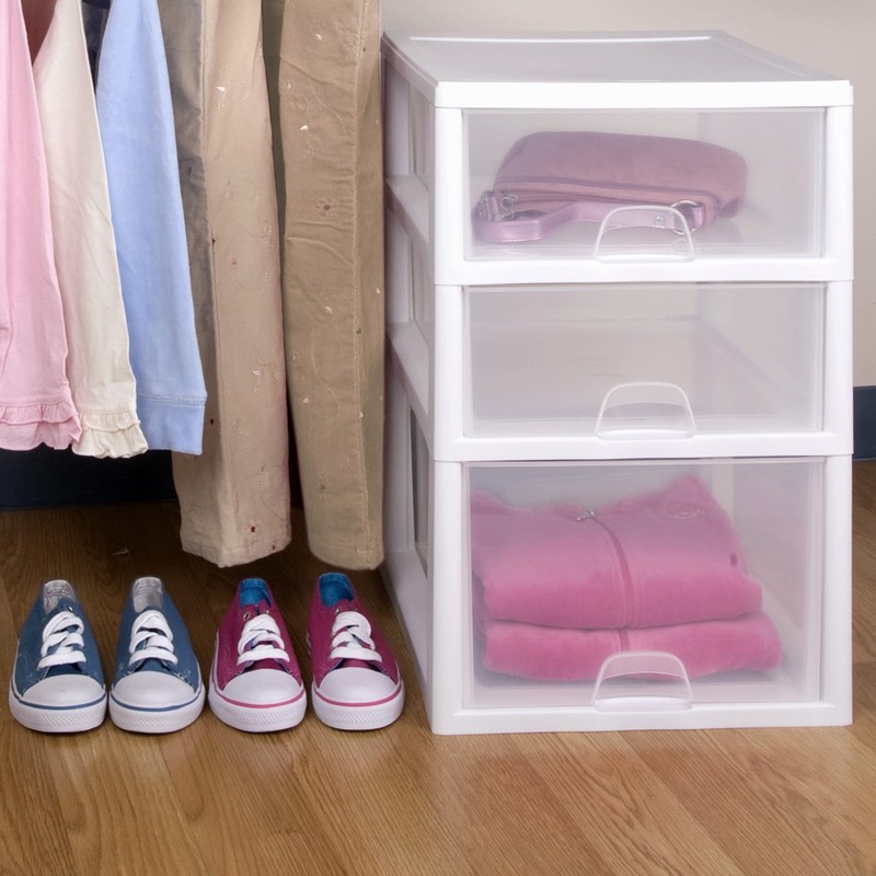 Sterilite 16 Quart Clear Plastic Stacking Storage Drawer Container Box, 24 Pack gallery