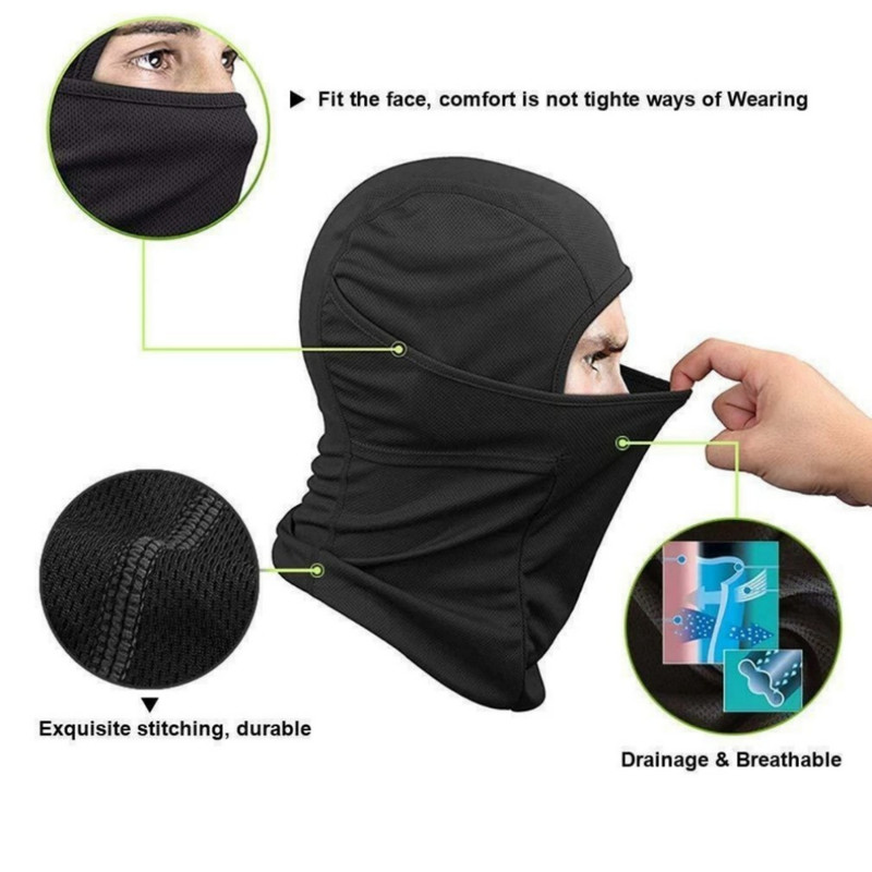 2 PCS Balaclava Face Mask Thin UV Protection Ski Sun Hood Tactical Masks-=+-* gallery
