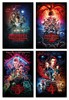 STRANGER THINGS - SEASONS 1, 2, 3 & 4 - TV SHOW POSTER SET (REGULAR STYLES 4) gallery