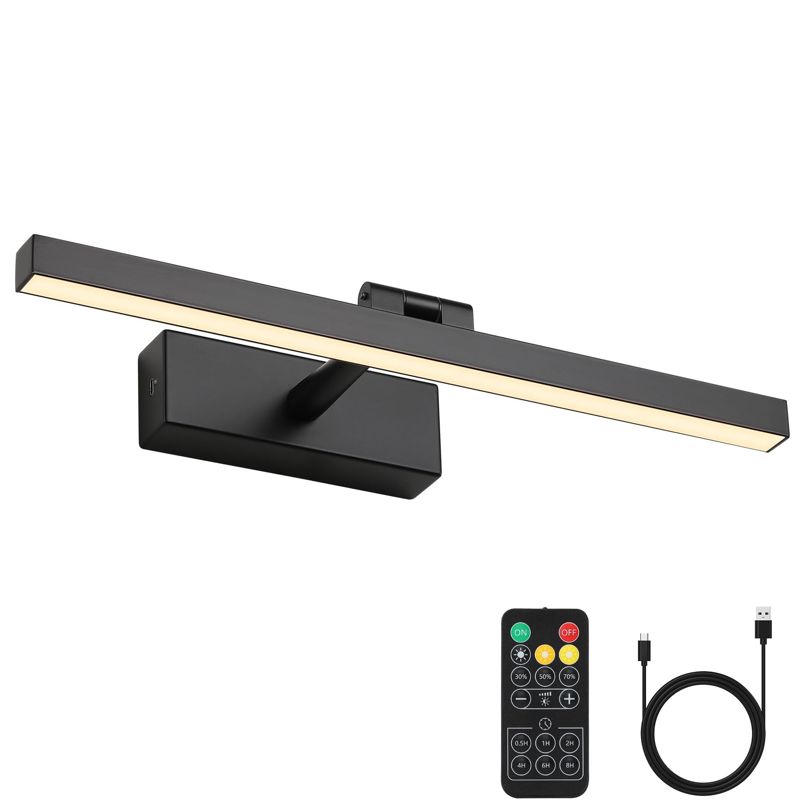Wireless Picture Light Battery Operated Gallery Light with Remote Control Rec... gallery