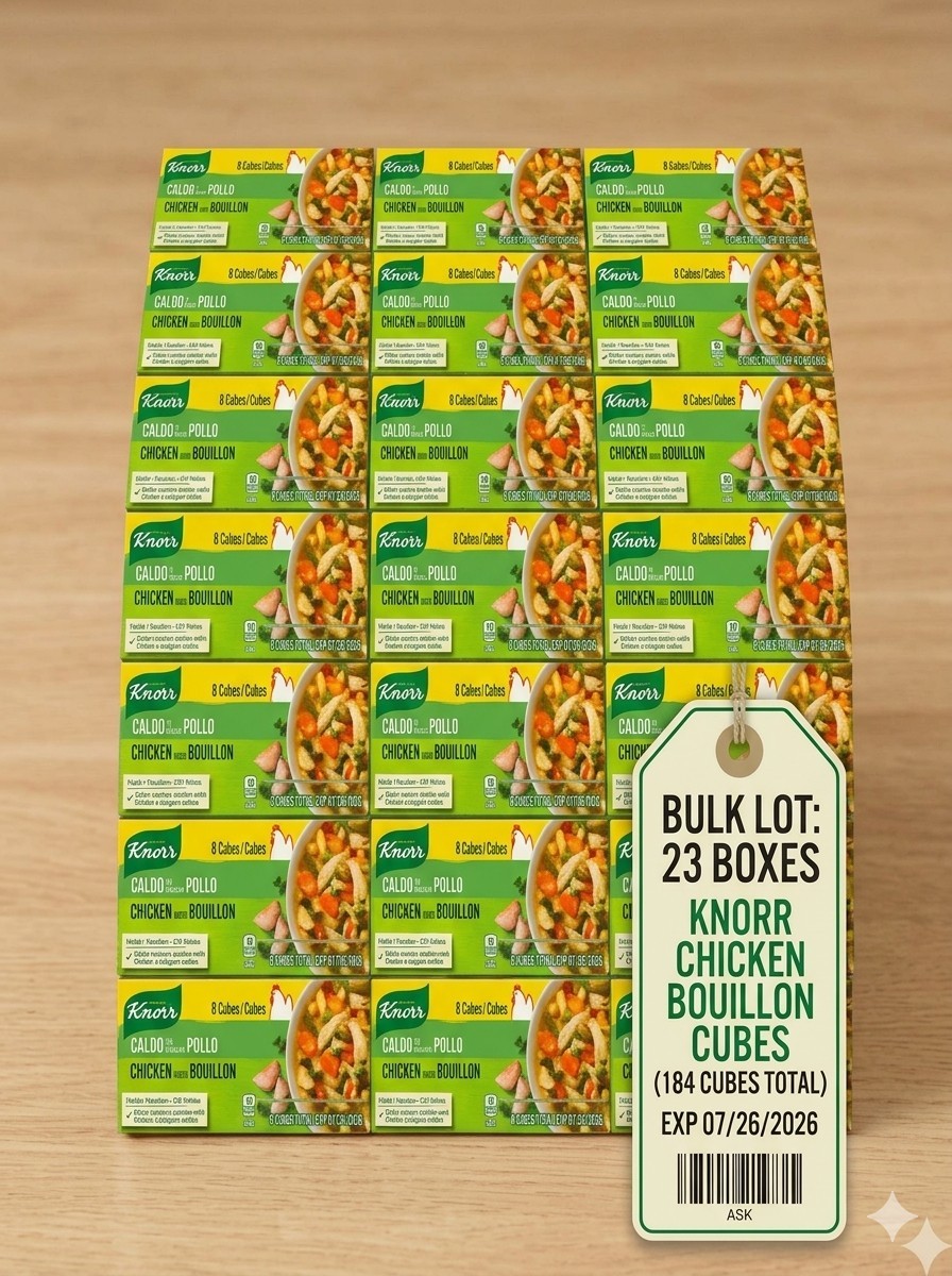 Bulk Lot 23 Boxes Knorr Chicken Bouillon Cubes (138 Cubes Total) Exp 07/26/2026 gallery