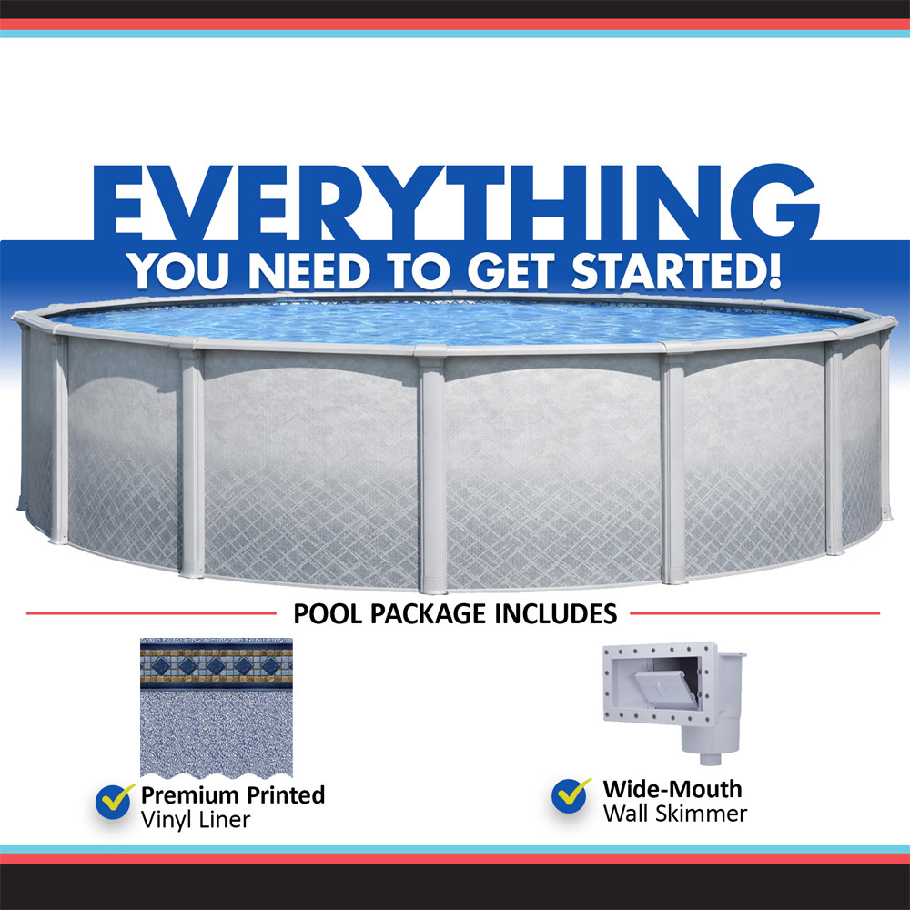 Above Ground FALLSTON Swimming Pool w/ Liner & Skimmer - (Choose Size) gallery