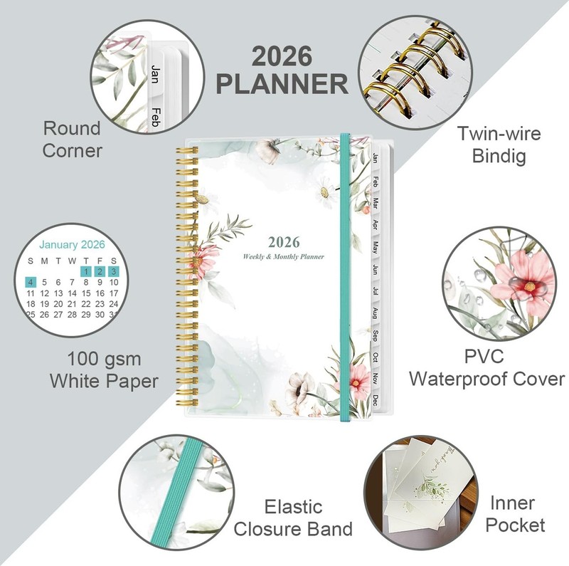 2026 Planner - Weekly Monthly Planner 2026 from January 2026 to December 2026... gallery