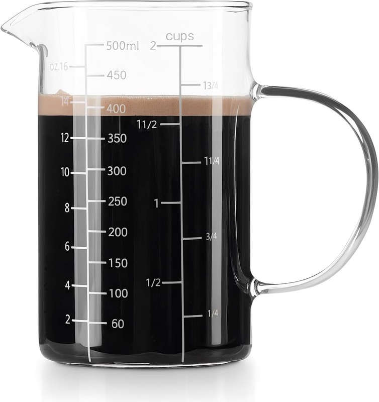 Glass Measuring Cup Two-Pack 8OZ 12OZ W/ V-Shaped Mouth Liquid Measuring Cups gallery