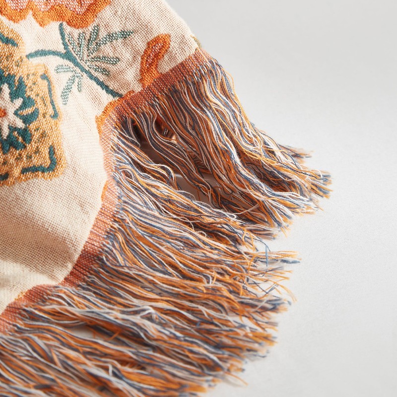 Boho Throw Blanket for Bed 60”x80”, 100% Cotton Woven Blanket for Couch Sofa,... gallery