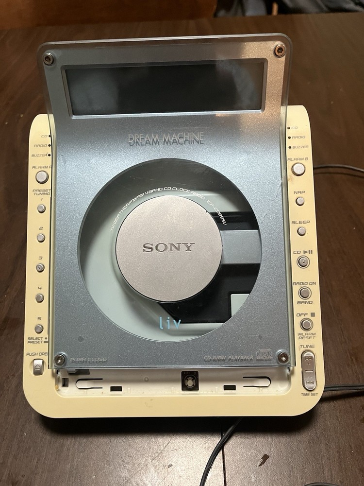 Sony Dream Machine Alarm Clock CD Player Radio ICF-CD855V PLEASE READ DESC!