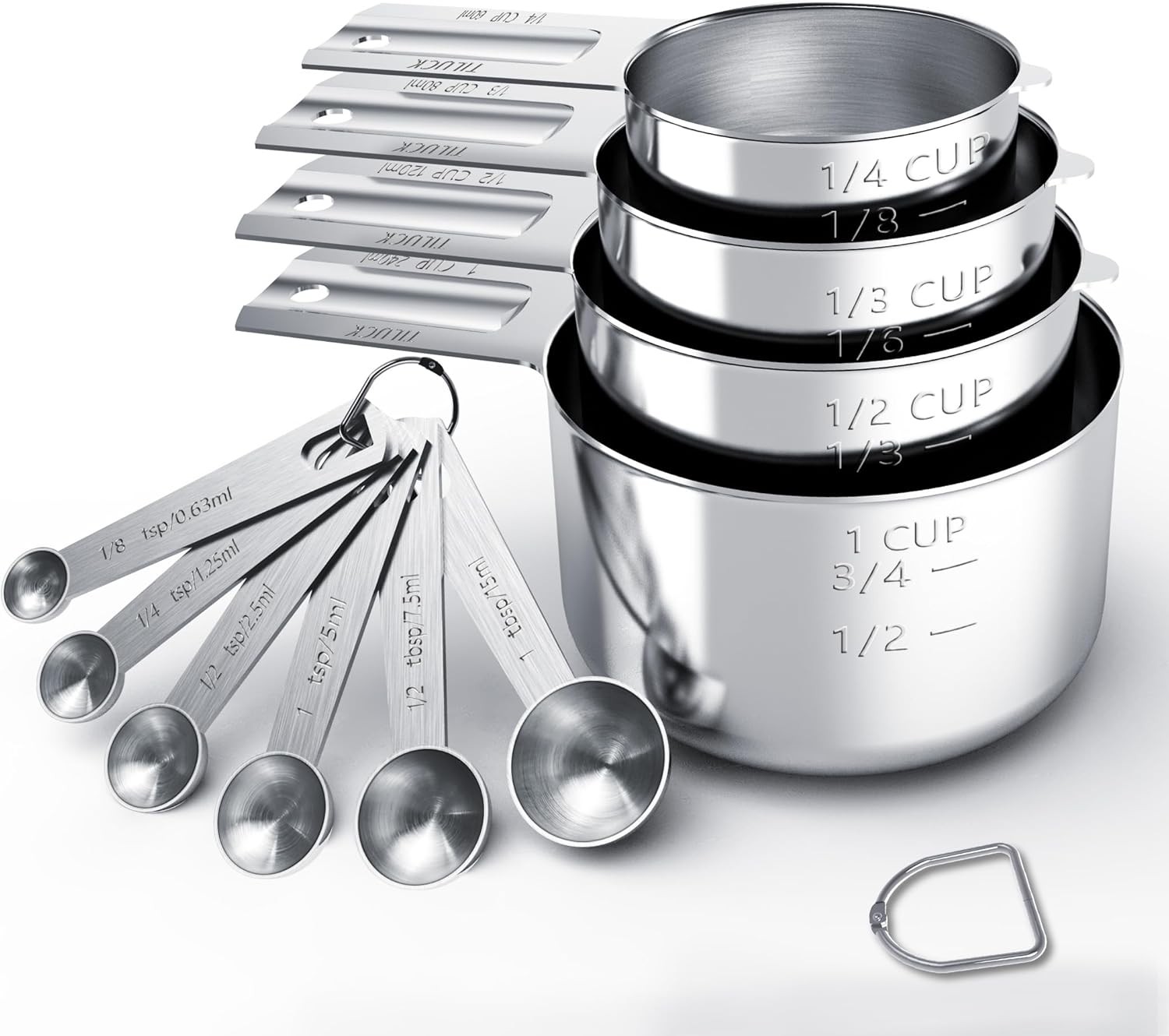 Stainless Steel Measuring Cups & Spoons Set, Cups and Spoons,Kitchen Gadgets gallery