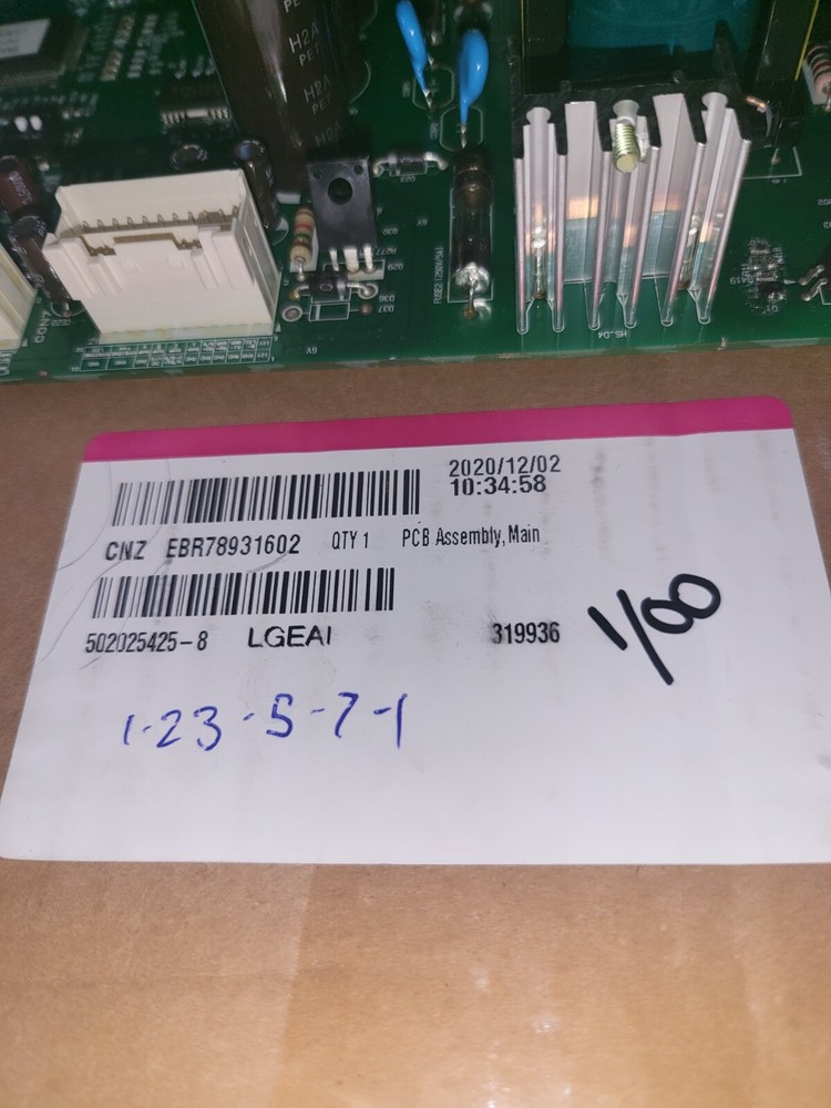 EBR78931602 PCB MAIN CONTROL BOARD FOR LG FRIDGE