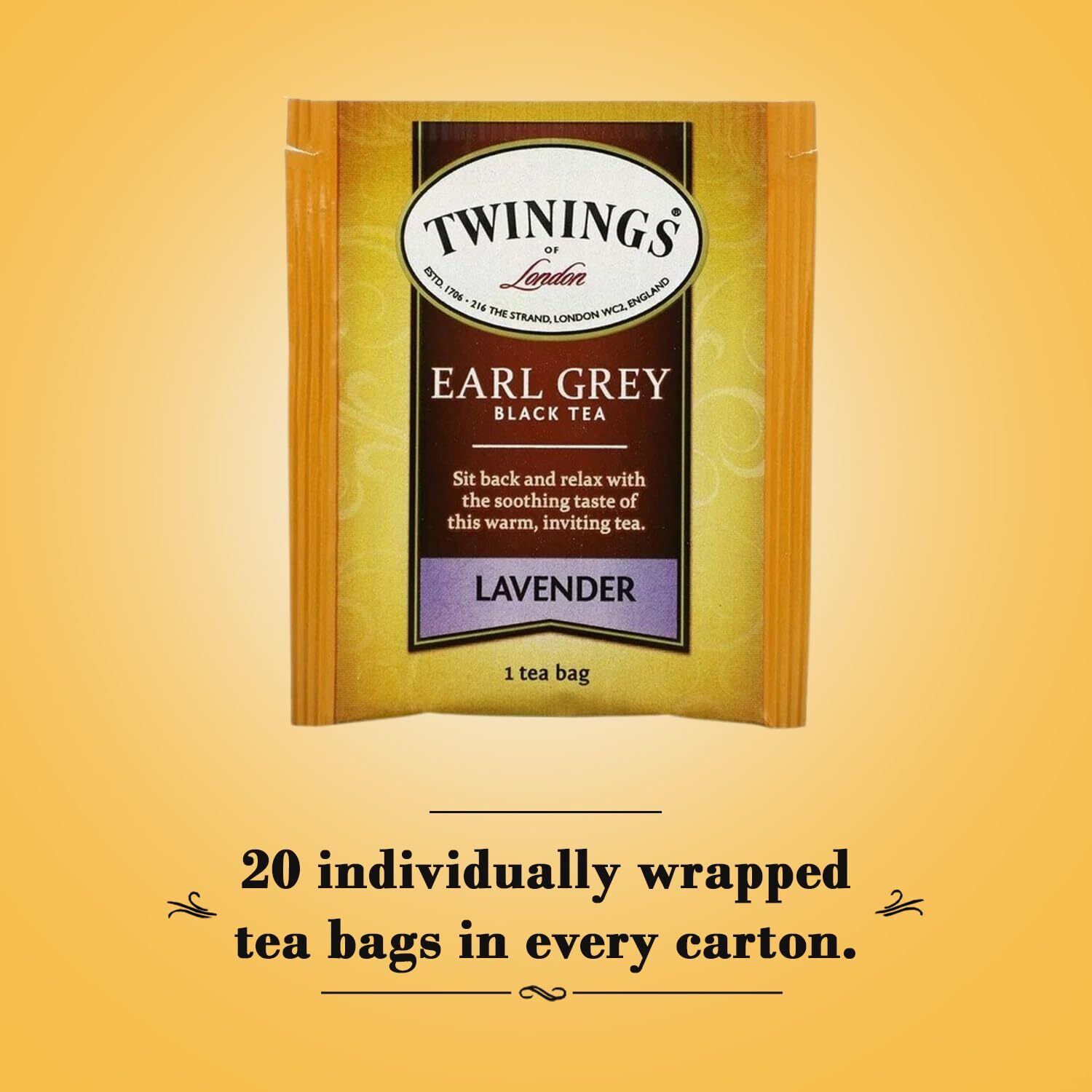 2 Pack -Twinings Earl Grey Lavender Tea Bags - Caffeinated - 20 count each gallery