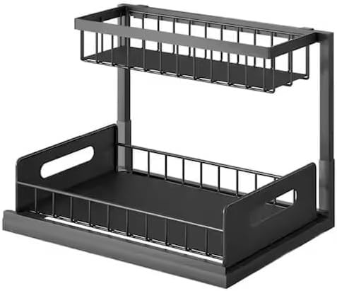 2 Tier Under Sink Storage & Organisation, Under Bathroom Cabinet Storage, Kit... gallery