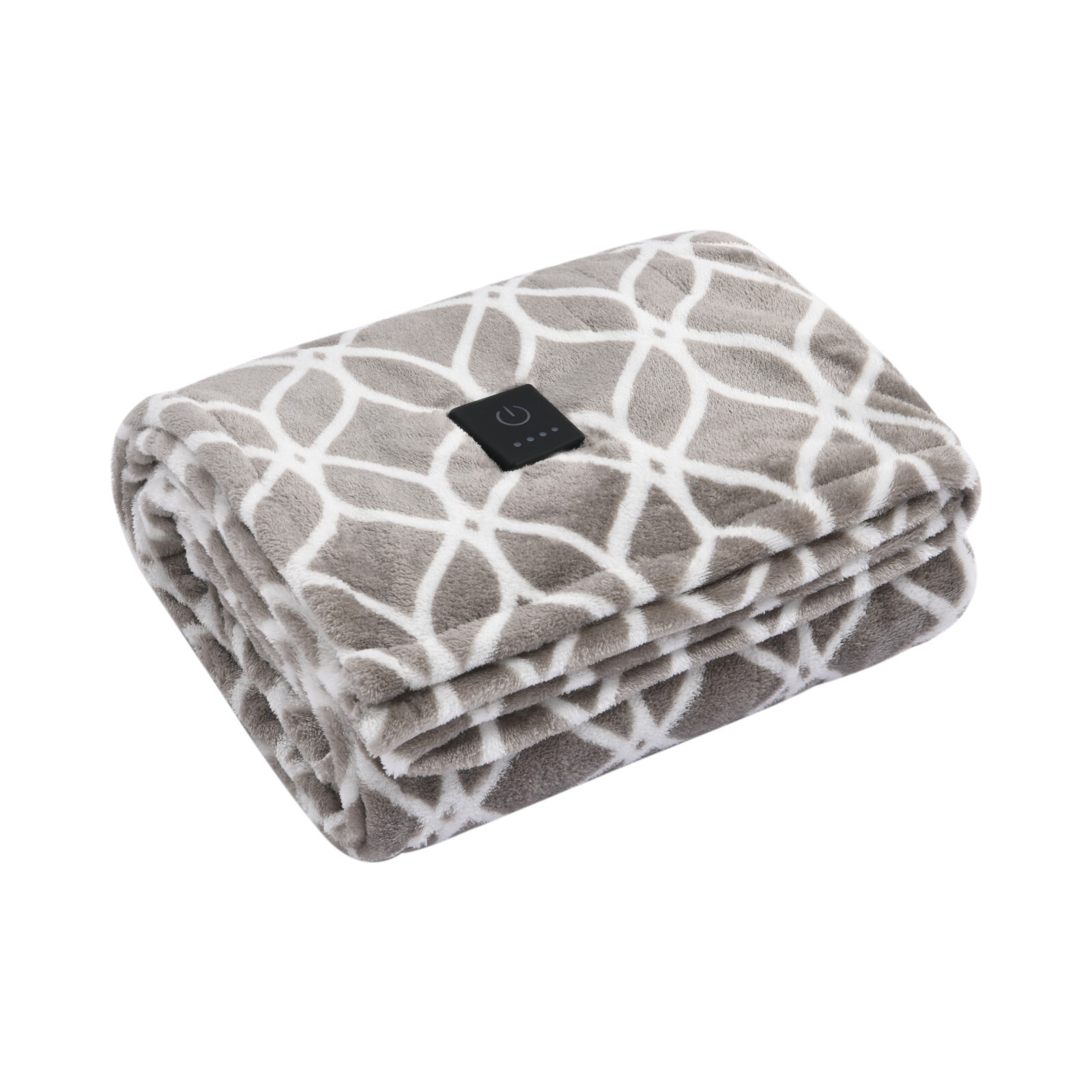 Dreamaker One-Touch Fleece Electric Heated Throw Blanket (50x60 Inches) Gray gallery