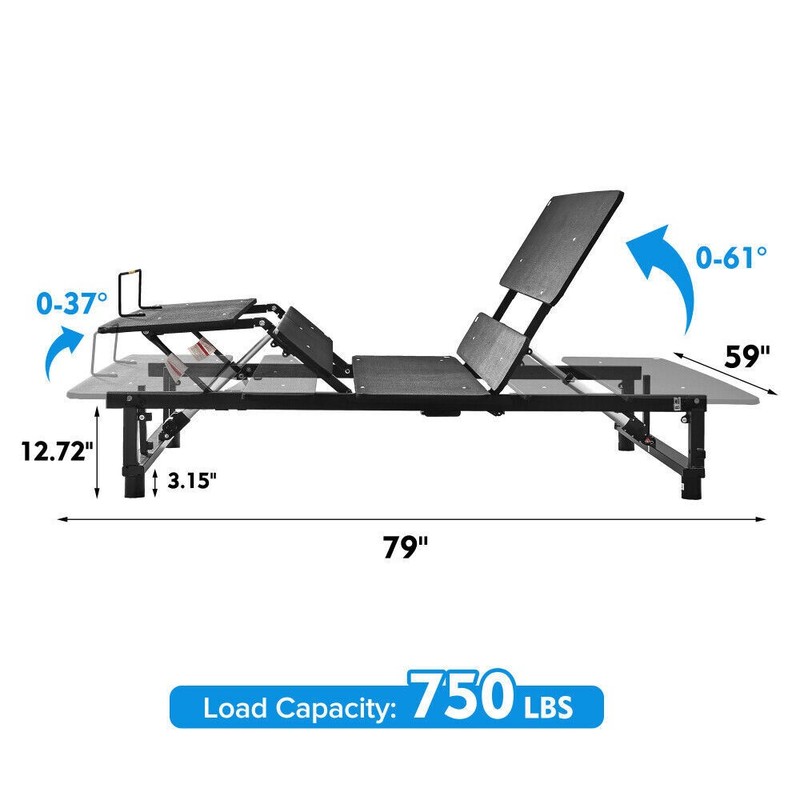 Queen Electric Adjustable Bed Frame Base W/Head Foot Incline Remote Zero Gravity gallery