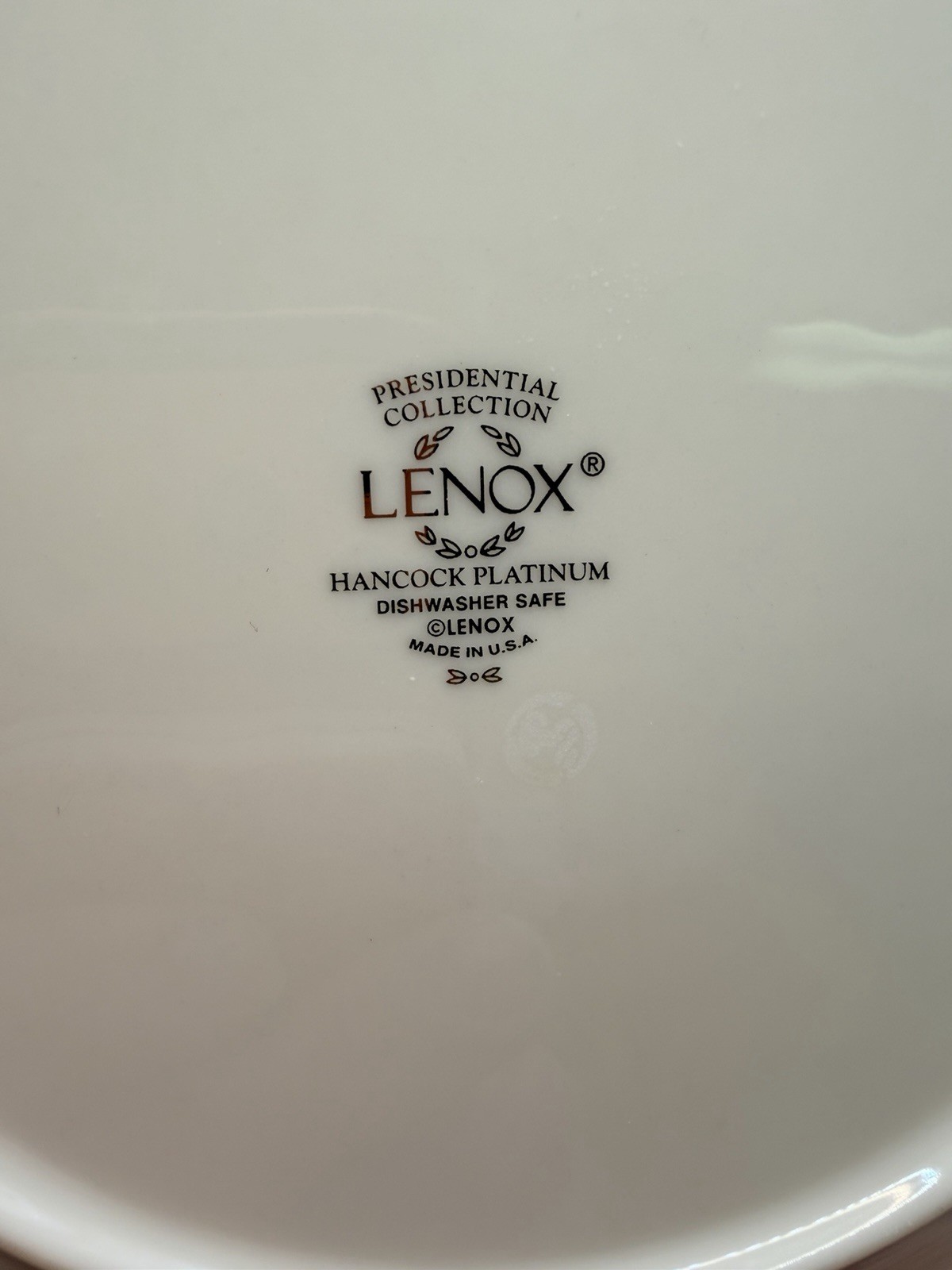 LENOX HANCOCK PLATINUM 9 1/4'' ACCENT LUNCHEON PLATE PRESIDENTIAL COLLECTION gallery