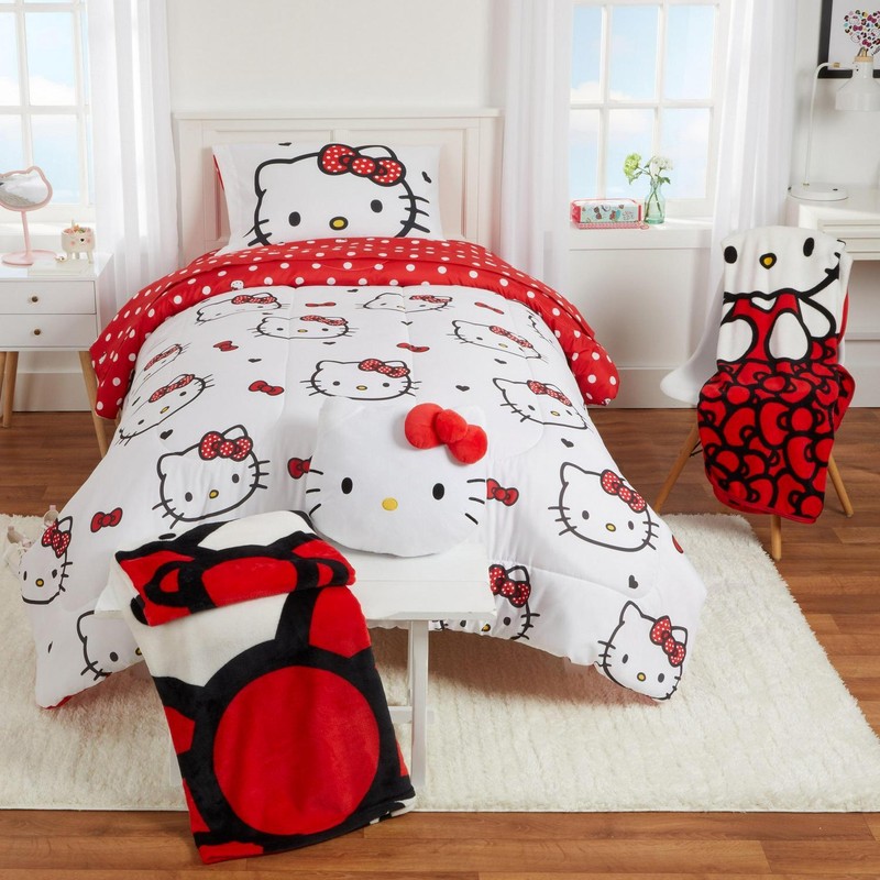 HELLO KITTY 2-PC Reversible Bedding Set Kids Comforter Pillowcase Twin/Full GIFT gallery