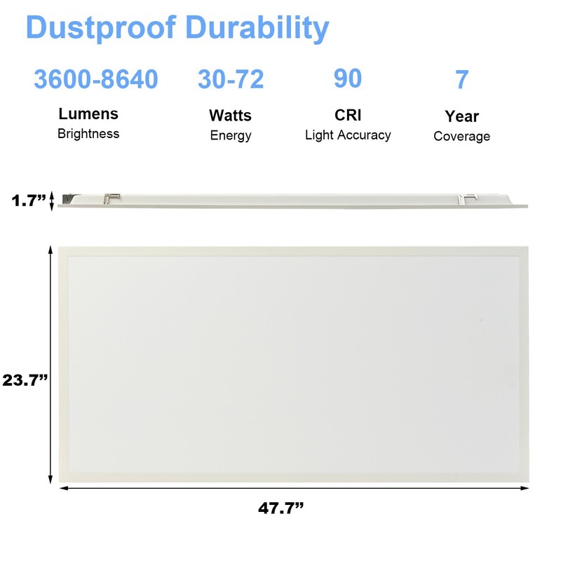 4 Pack 2x4 FT LED Flat Panel Troffer 30-72W 2700-6000K 5CCT Ceiling Office Light gallery