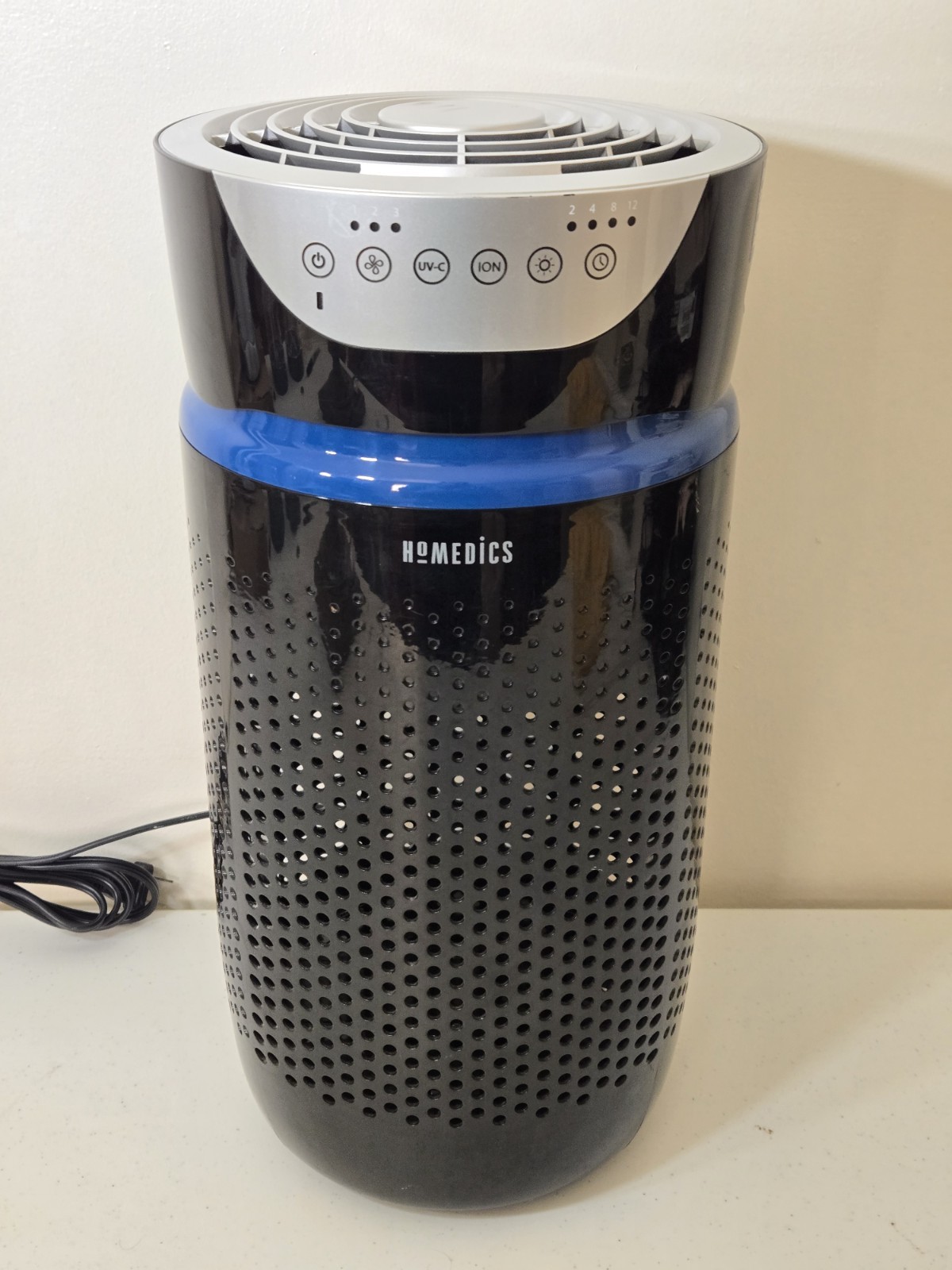 HoMedics AP-T20 Tower Air Purifier True HEPA UV-C Ionizer, 170 sq ft, tested gallery