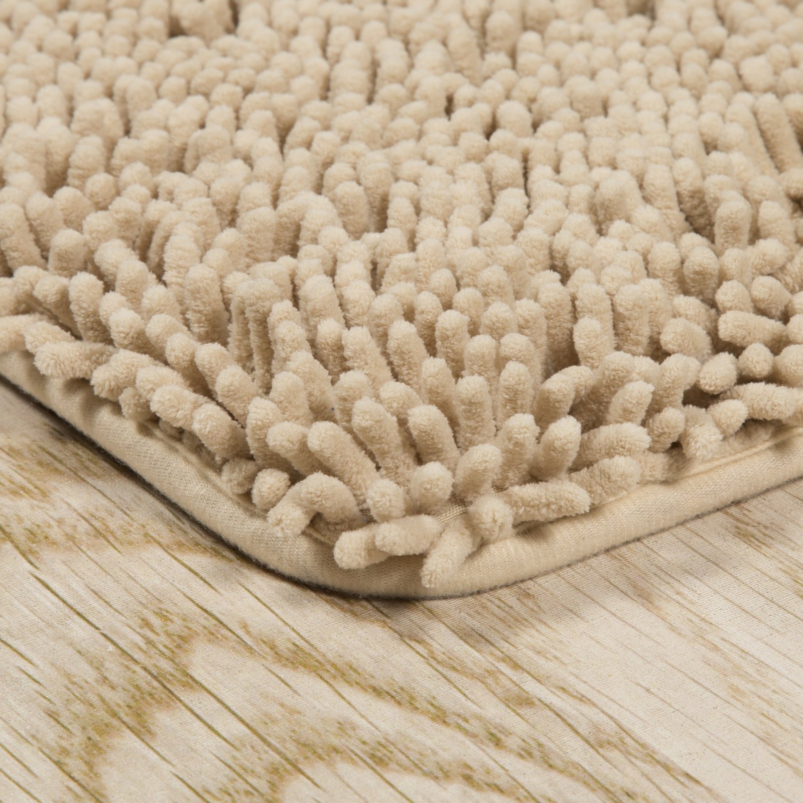 Lavish Home 2 Piece Memory Foam Shag Bath Mat - Ivory gallery