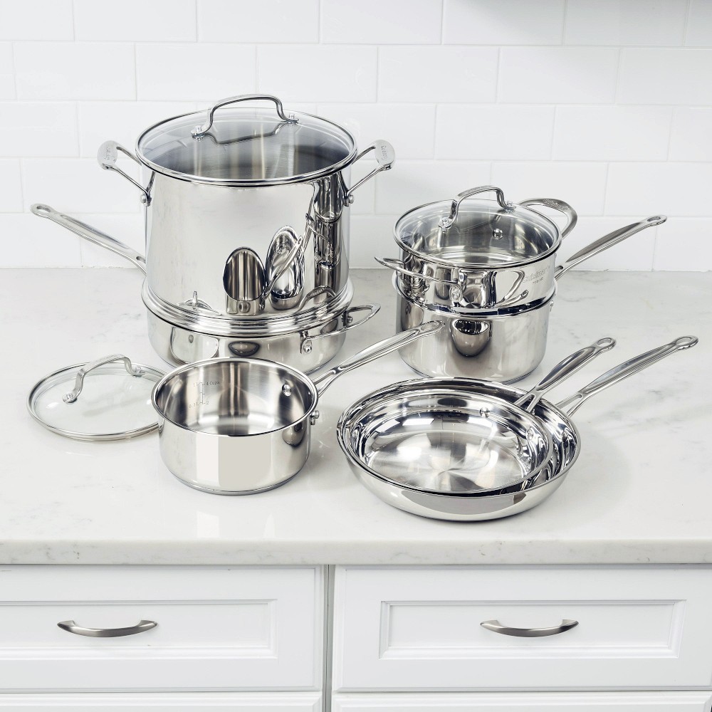 Cuisinart Chef’s Classic Stainless Steel 11-Piece Cookware Set with Glass Lids gallery