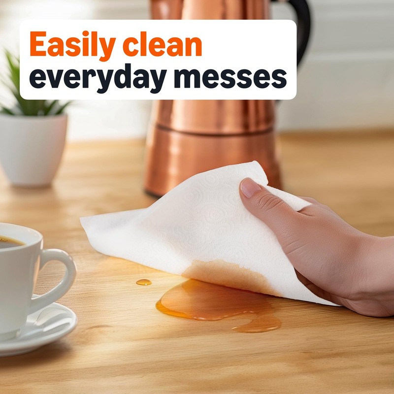 Amazon Basics 2-Ply Flex-Sheets Paper Towels, 12 Basics Rolls = 40 Regular Rolls gallery