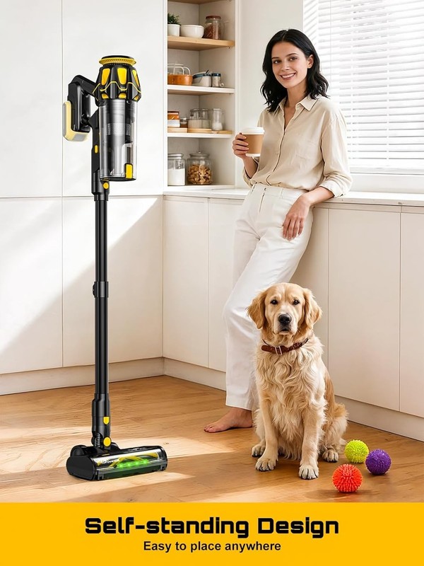 Cordless Stick Vacuum Cleaner LED Display Self-Standing (Battery Not Included) gallery