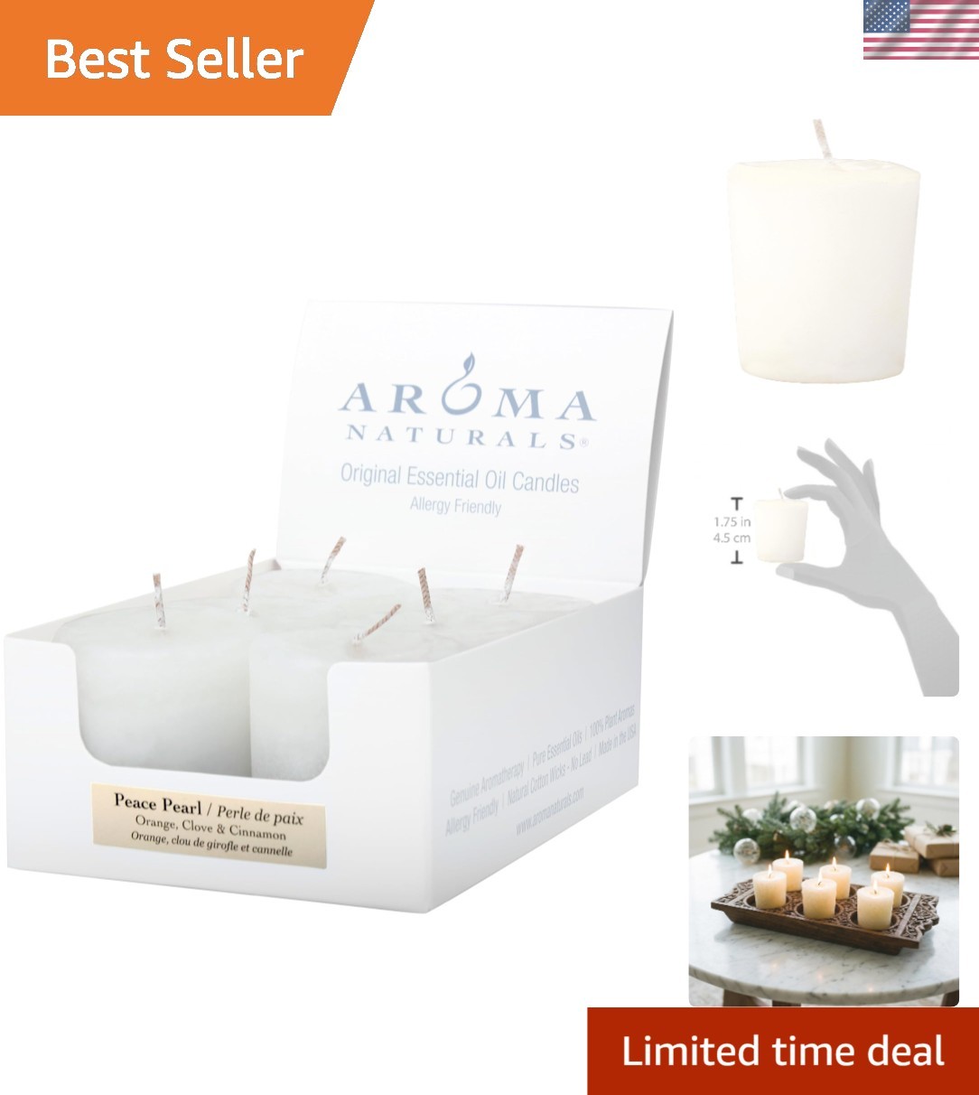 Handmade White Votive Candles with All-Cotton Wicks – Relaxing Home Ambiance gallery